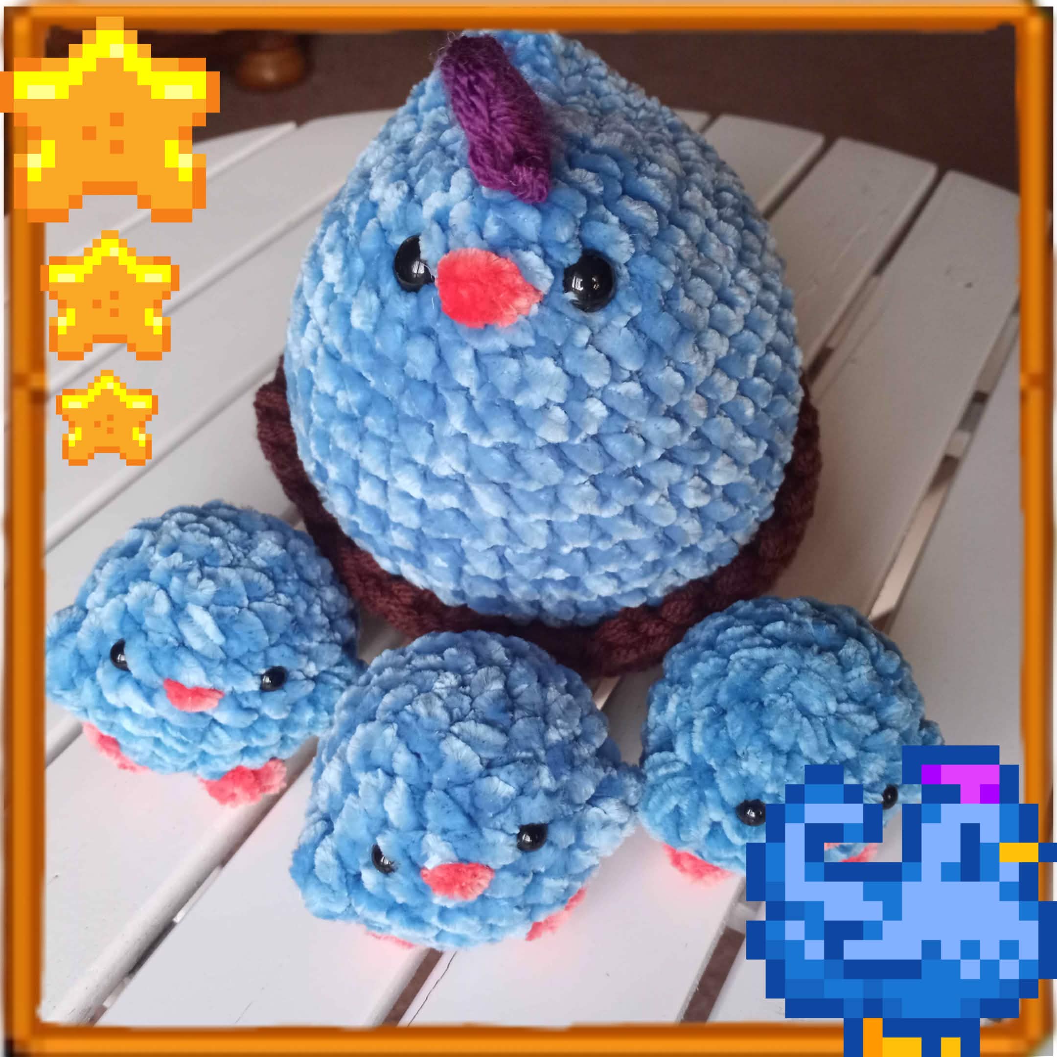 Blue Chicken Family Set